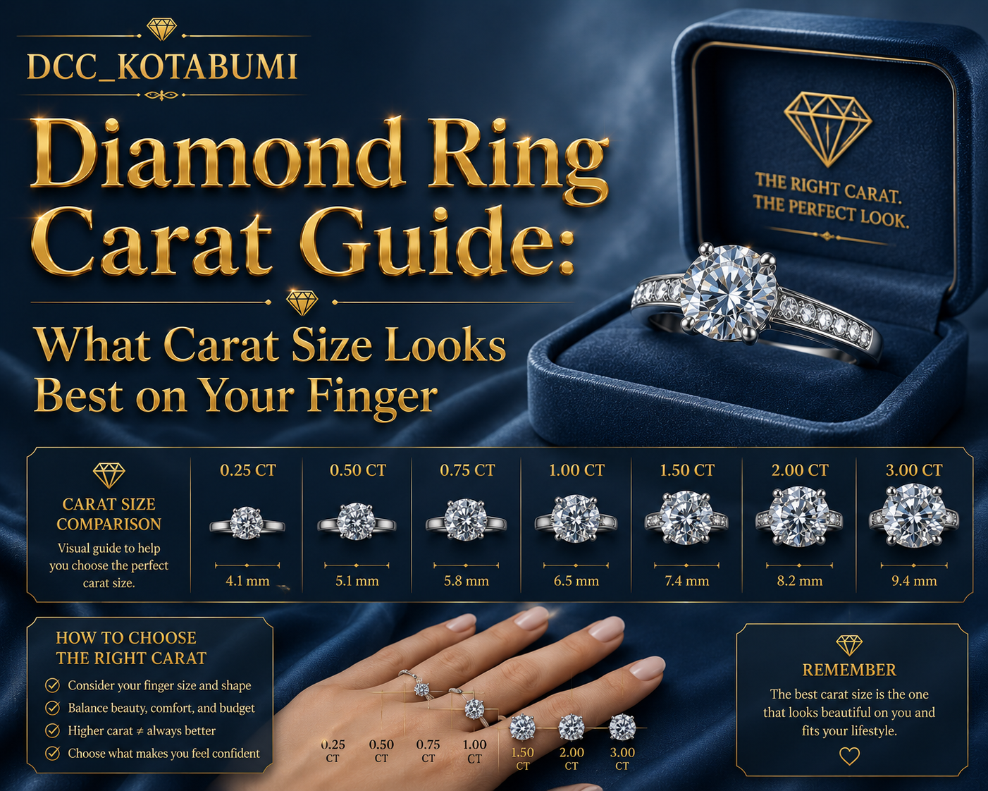 Diamond Ring Carat Guide: What Carat Size Looks Best on Your Finger