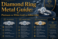 Diamond Ring Metal Guide: Platinum vs. White Gold vs. Yellow Gold